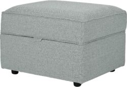 Collection - Ashdown Footstool with Storage - Silver